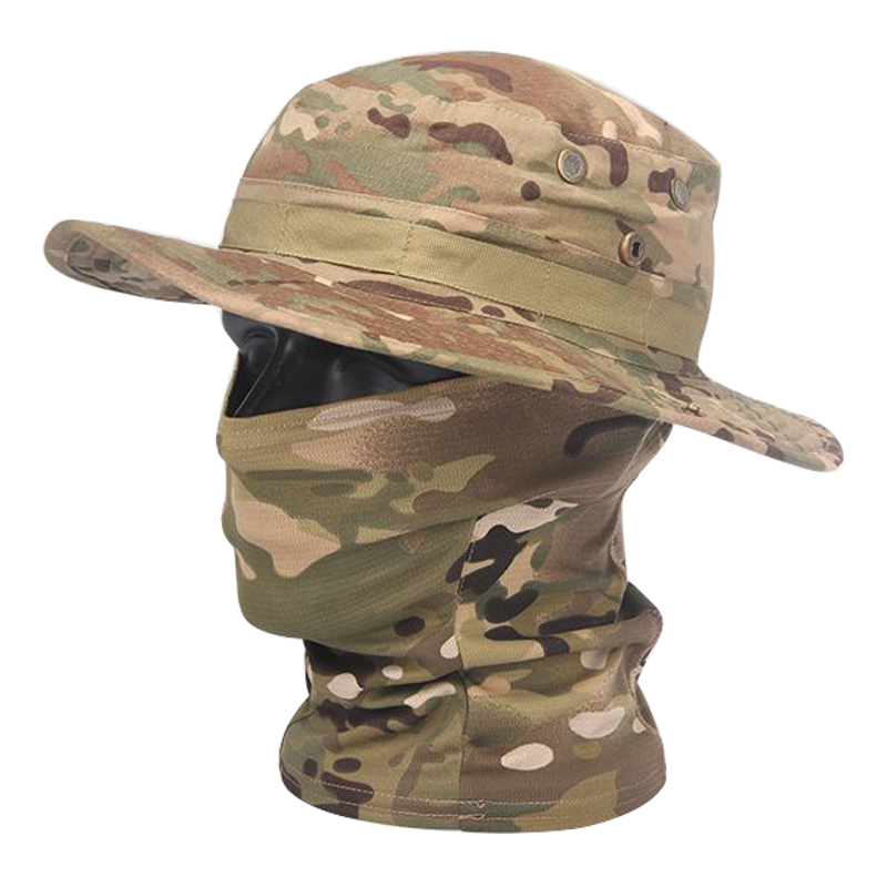 Mens Outdoor Hunting Hats - Camouflage Boonie Cap Balaclava Hat Suit