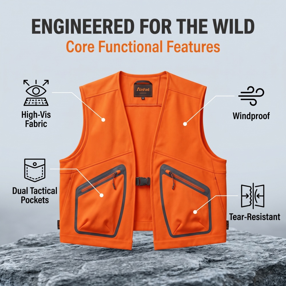 Men's Safety Vest for Hunting  - Outdoor Hunting Fleece 评论和价格