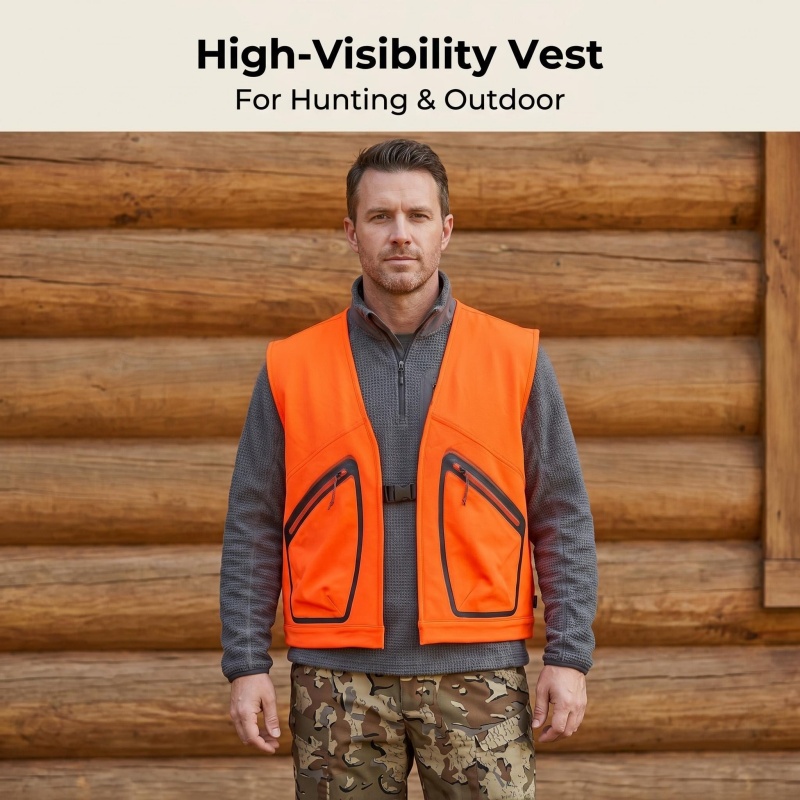 Men's Safety Vest for Hunting  - Outdoor Hunting Fleece 评论和价格