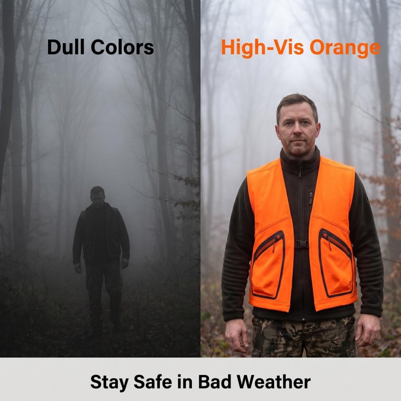 Men's Safety Vest for Hunting  - Outdoor Hunting Fleece 评论和价格