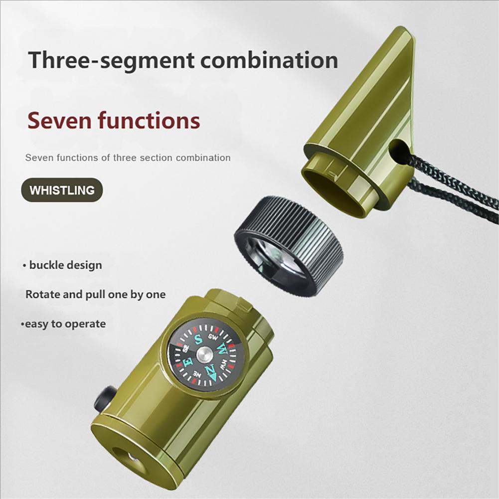 7-In-1 Multifunctional Whistle - Hunting Outdoor Thermometer 评论和价格