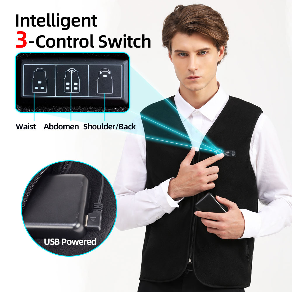 Smart Fleece Heated Vest Men U - Outdoor Hunting Fleece 评论和价格