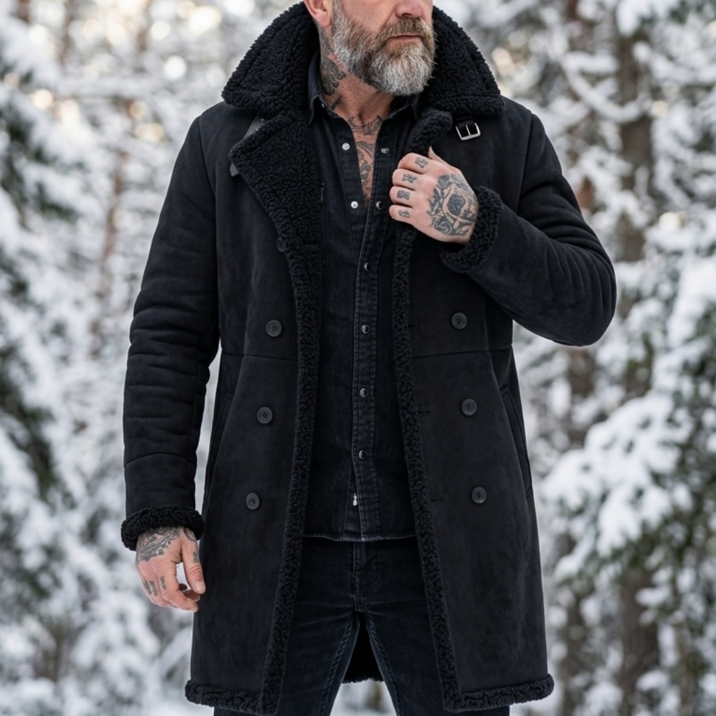 Men's Faux Suede Fur Lined Win - Outdoor Hunting Fleece 评论和价格