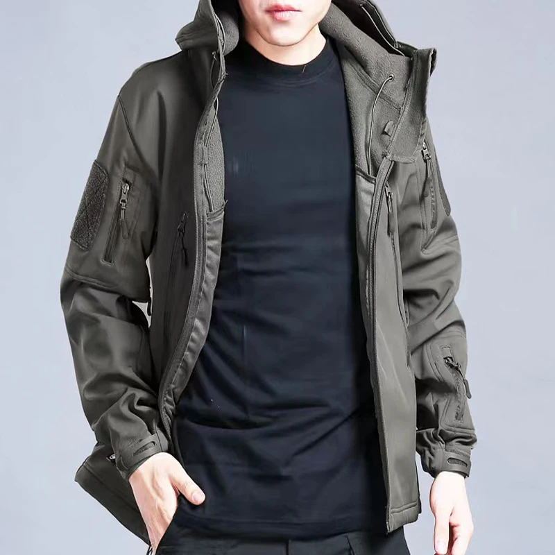 Men's Winter Jacket Soft Shell - Outdoor Hunting Fleece 评论和价格